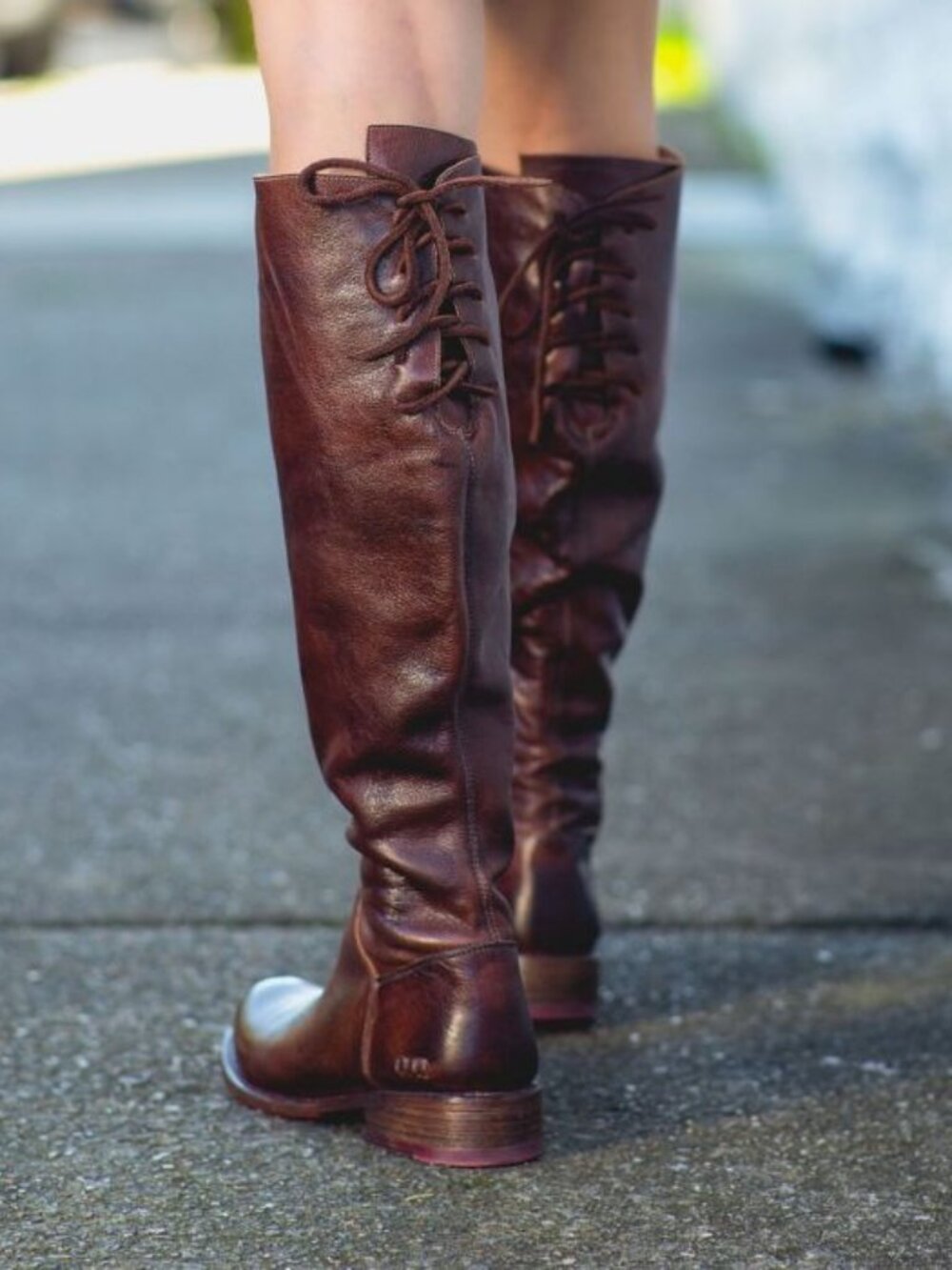 BED STU Manchester Distressed Brown Leather Tall Riding Boots BEDSTU Size 7